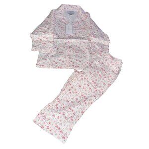 Petite Plume Girls Floral Pajama Set Size 3T 50% Cotton 50% Modal